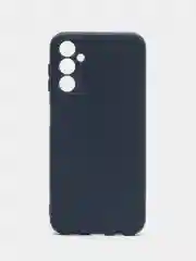 Синий меланж чехол Samsung Galaxy A14 (Самсунг Галакси А14) прозрачный, силиконовый, с подкладом