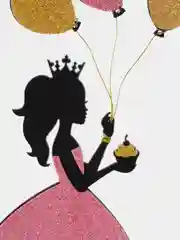 Конфетный топпер для украшения торта "Девочка с шариками"