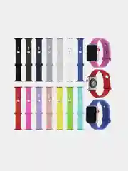 Желтый силиконовый ремешок для Apple Watch 38-40-41 мм, 42-44-45 мм, размеры S, M, спортивный