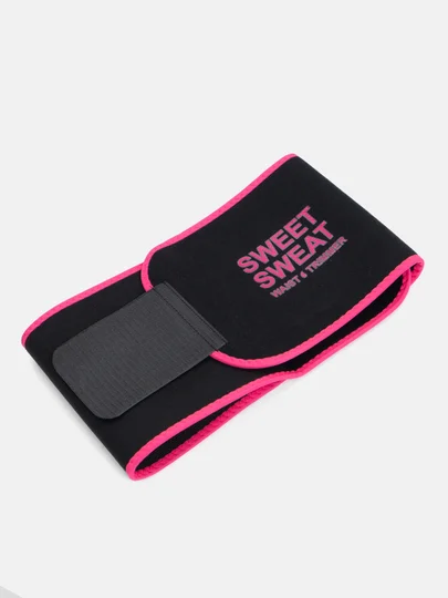 Тёмно-розовый пояс для похудения фигуры SWEET SWEAT, для поясницы и спины