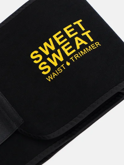 Черный пояс для похудения фигуры SWEET SWEAT, для поясницы и спины