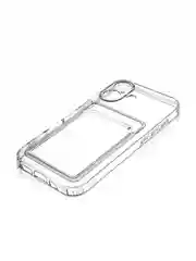Прозрачный чехол для iPhone 16, Pro, Max, Plus силиконовый BROSCORP с карманом для карт, картхолдер