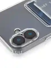 Прозрачный чехол для iPhone 16, Pro, Max, Plus силиконовый BROSCORP с карманом для карт, картхолдер