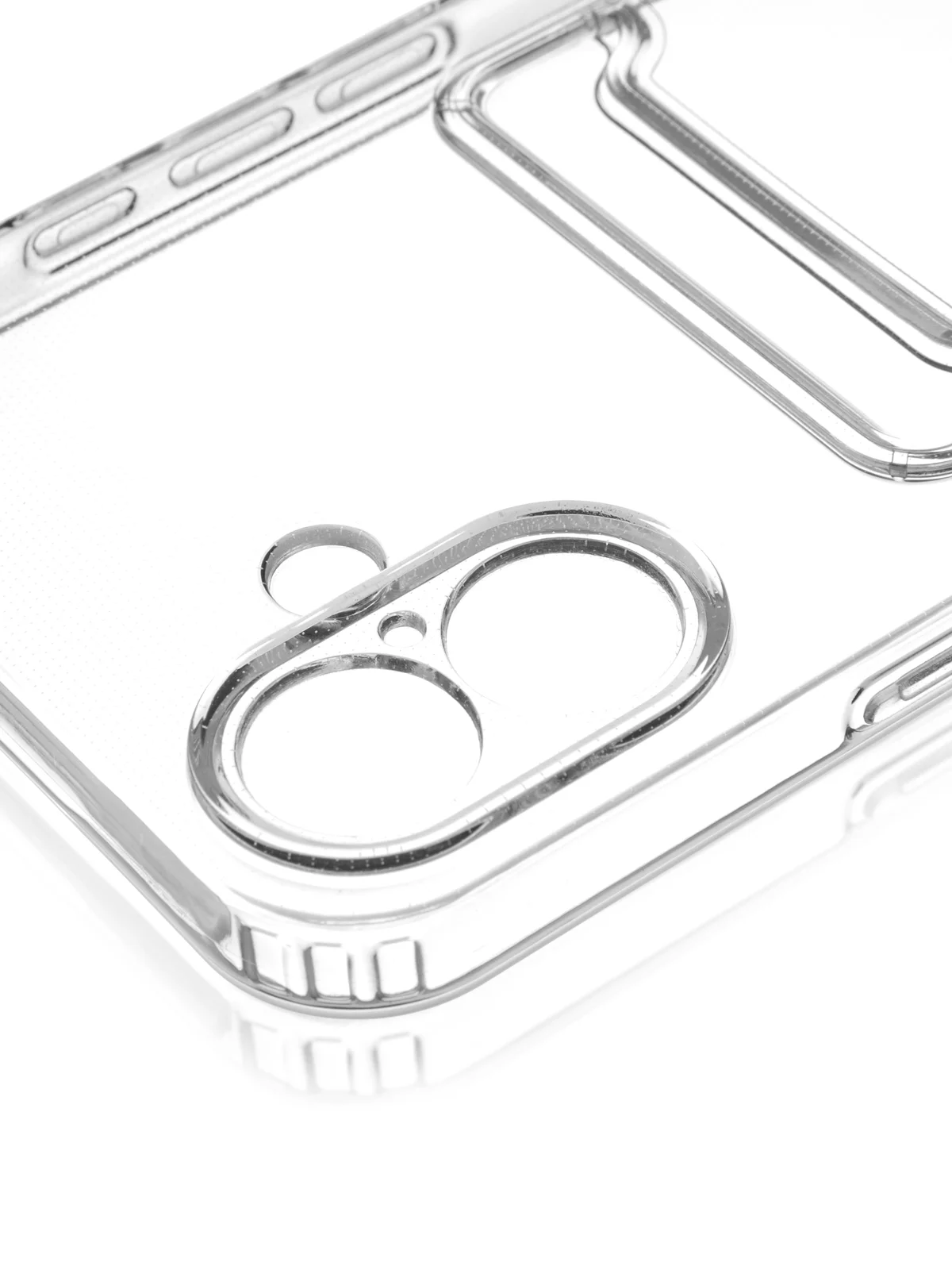 Прозрачный чехол для iPhone 16, Pro, Max, Plus силиконовый BROSCORP с карманом для карт, картхолдер