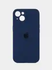 Индиго силиконовый чехол на Айфон 13 с логотипом / Silicone Case iPhone 13
