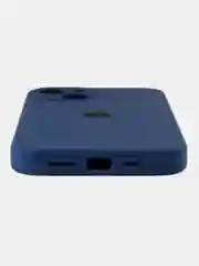 Индиго силиконовый чехол на Айфон 13 с логотипом / Silicone Case iPhone 13