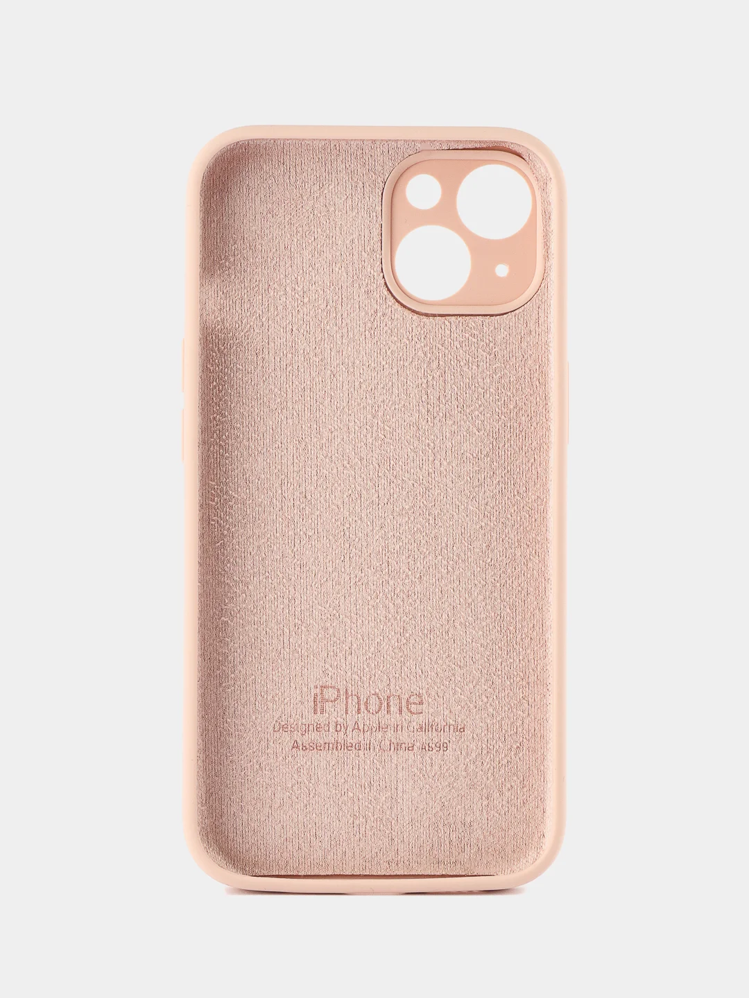 Пудровый силиконовый чехол на Айфон 13 с логотипом / Silicone Case iPhone 13