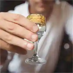 Рюмки для водки, подарочный набор, 6 шт, 55 мл, золото, PROMSIZ коллекция Версаль