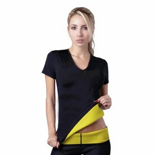 Черный женская майка для похудения Hot Shapers