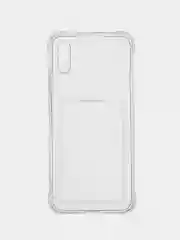 Силиконовый чехол для Xiaomi Redmi 9A / Сяоми Редми 9А прозрачный, с карманом для карт
