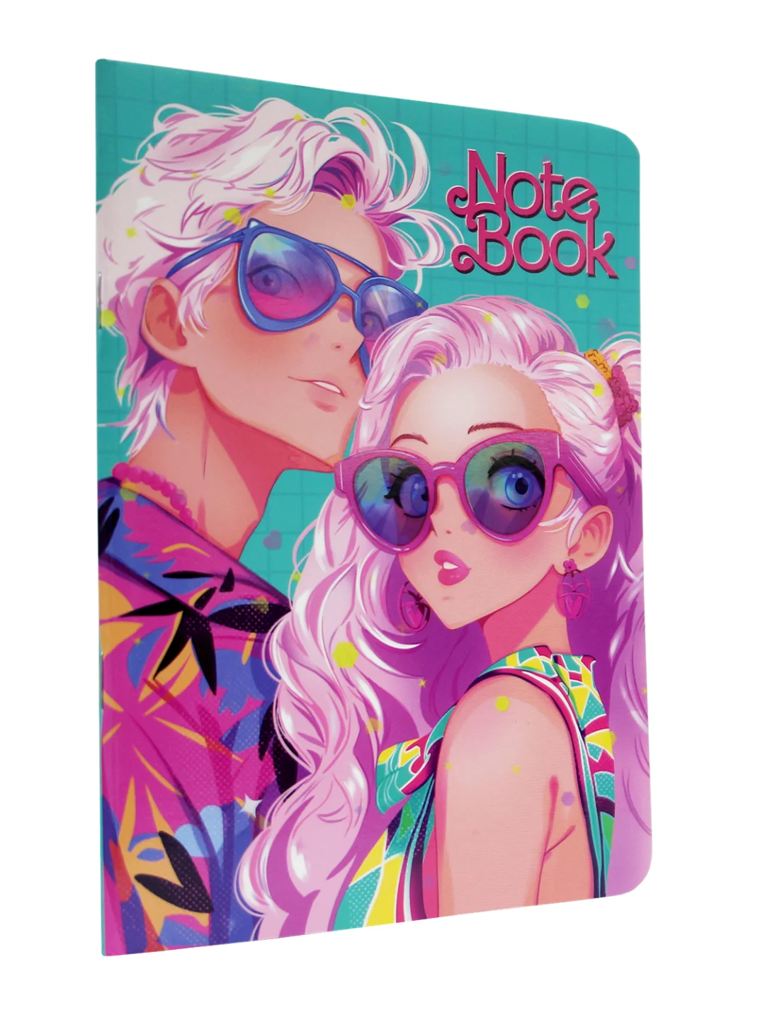 Черный блокноты в линию/в клетку А5 40 листов Black & Pink/I love pink/Аниме монохром. Проф-Пресс