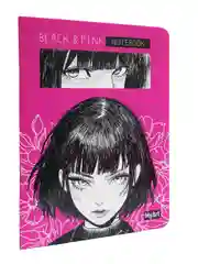 Аметистовый блокноты в линию/в клетку А5 40 листов Black & Pink/I love pink/Аниме монохром. Проф-Пресс