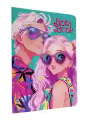 Бежевый меланж блокноты в линию/в клетку А5 40 листов Black & Pink/I love pink/Аниме монохром. Проф-Пресс