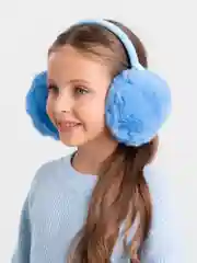 Голубой меховые наушники теплые зимние. Наушники пушистые