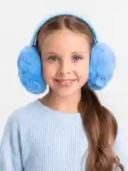 Голубой меховые наушники теплые зимние. Наушники пушистые