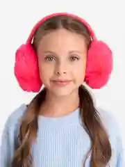Коралловый меховые наушники теплые зимние. Наушники пушистые