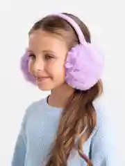 Лавандовый меховые наушники теплые зимние. Наушники пушистые