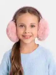 Пудровый меховые наушники теплые зимние. Наушники пушистые