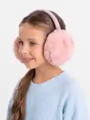 Пудровый меховые наушники теплые зимние. Наушники пушистые