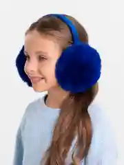Синий меховые наушники теплые зимние. Наушники пушистые