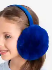 Синий меховые наушники теплые зимние. Наушники пушистые