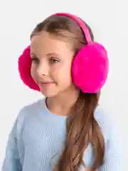 Фуксия меховые наушники теплые зимние. Наушники пушистые