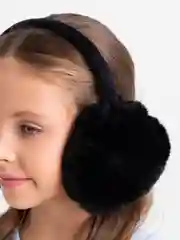 Черный меховые наушники теплые зимние. Наушники пушистые