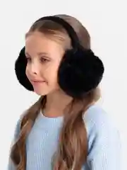 Черный меховые наушники теплые зимние. Наушники пушистые