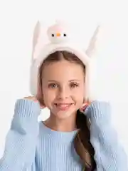 Белый наушники "Пингвин" с движущимися ушками