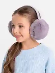 Серый меховые наушники теплые зимние. Наушники пушистые