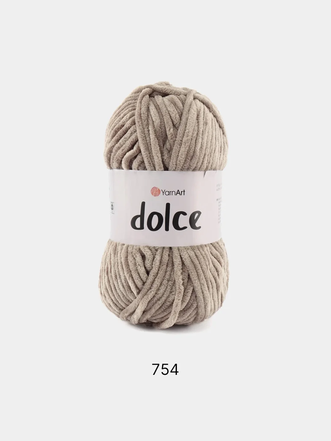 Коричневый пряжа плюшевая YarnArt Dolce (ЯрнАрт Дольче)