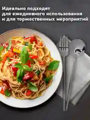 Набор столовых приборов 24 предмета Daswerk, 609072, ложки вилки ножи, нержавеющая сталь