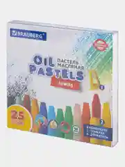Восковые мелки, пастель масляная для рисования Brauberg Premium, 272712, набор 25 цветов