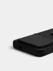 Черный чехол Tecno Spark GO 1 / GO 2025 / Pop 9 противоударный с металлической подставкой кольцом