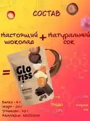Жевательные конфеты Gloriss Jefrutto в шоколаде с различными вкусами, 75 г