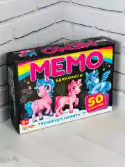 Мэмори карточная игра для девочек Мемори Мемо Единорог