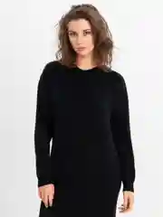 Черный платье трикотажное, теплое  с капюшоном