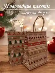 Подарочный пакет картонный, пакетик подарочный, новогодний пакет