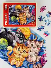 Пазлы 104 дет Забавные котики домашние Котенок Кошка