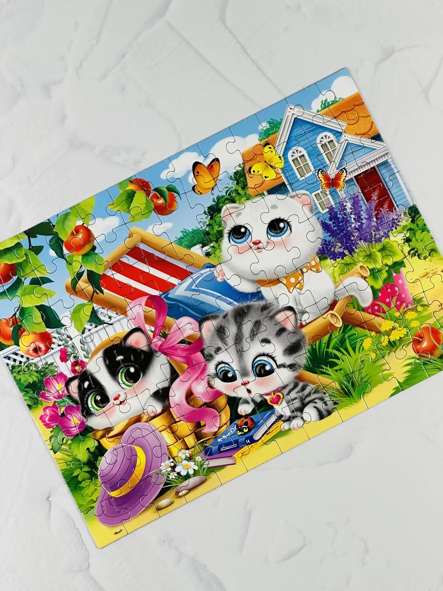 Пазлы 104эл Смешные котята Мозаика Игра Кошка Котенок