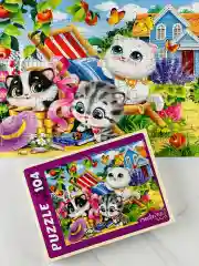 Пазлы 104эл Смешные котята Мозаика Игра Кошка Котенок