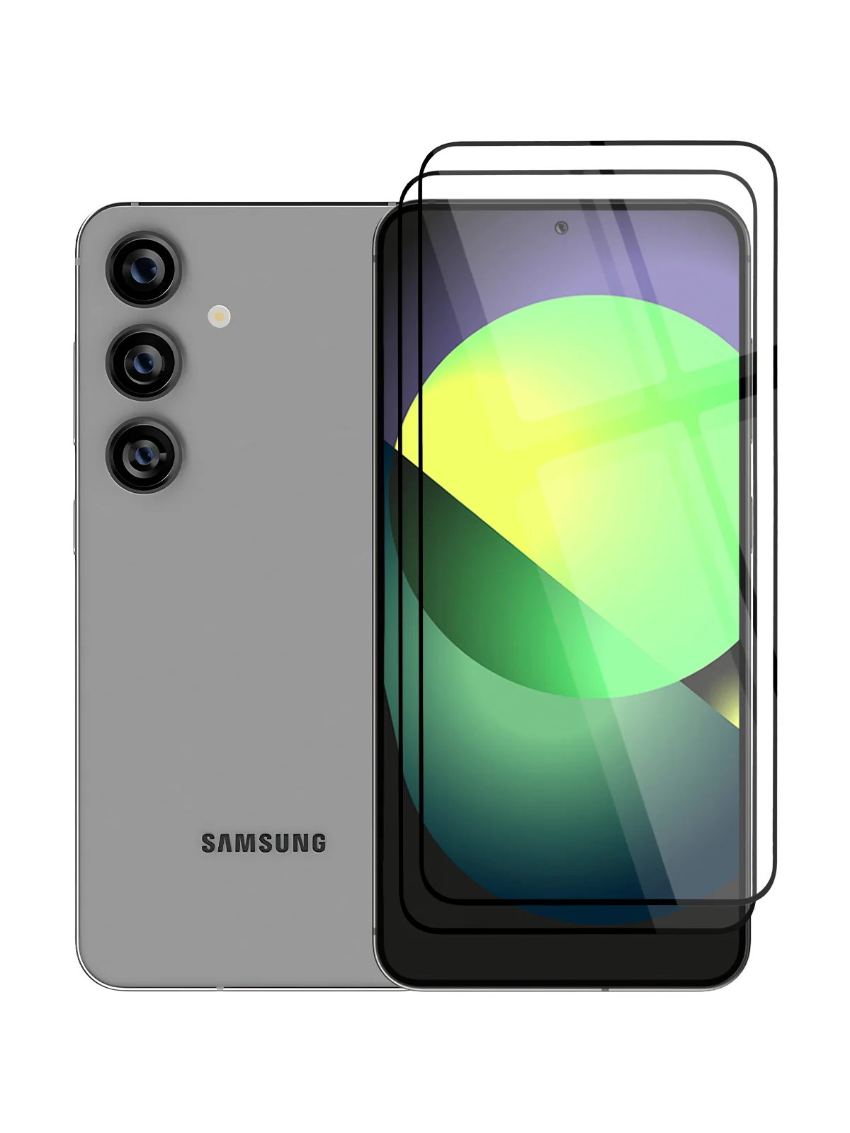 Прозрачный 1-2 шт супертонкое стекло для Samsung Galaxy S24, Plus защитное BROSCORP олеофобное+рамка