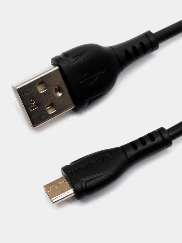 Черный кабель зарядный Borofone BX51 Micro-USB, FaizFull Type-c