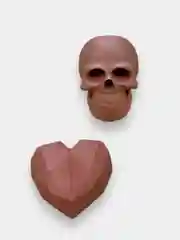 Коралловый скульптура "Череп" декор ,статуэтка , фигурка,ручная работа