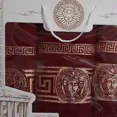 Серый набор полотенец в подарочной коробке, махровые, 3 штуки