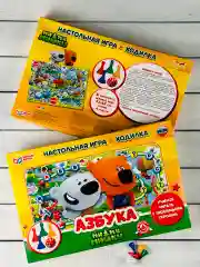 Настольная детская игра бродилка Ходилка для малышей изучаем буквы алфавит Мимимишки мульт