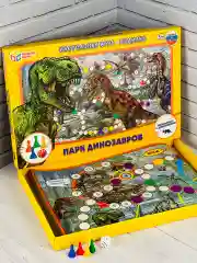 Ходилка бродилка с фишками Развивающая игра для детей Парк Динозавров тиранозавр стегозавр