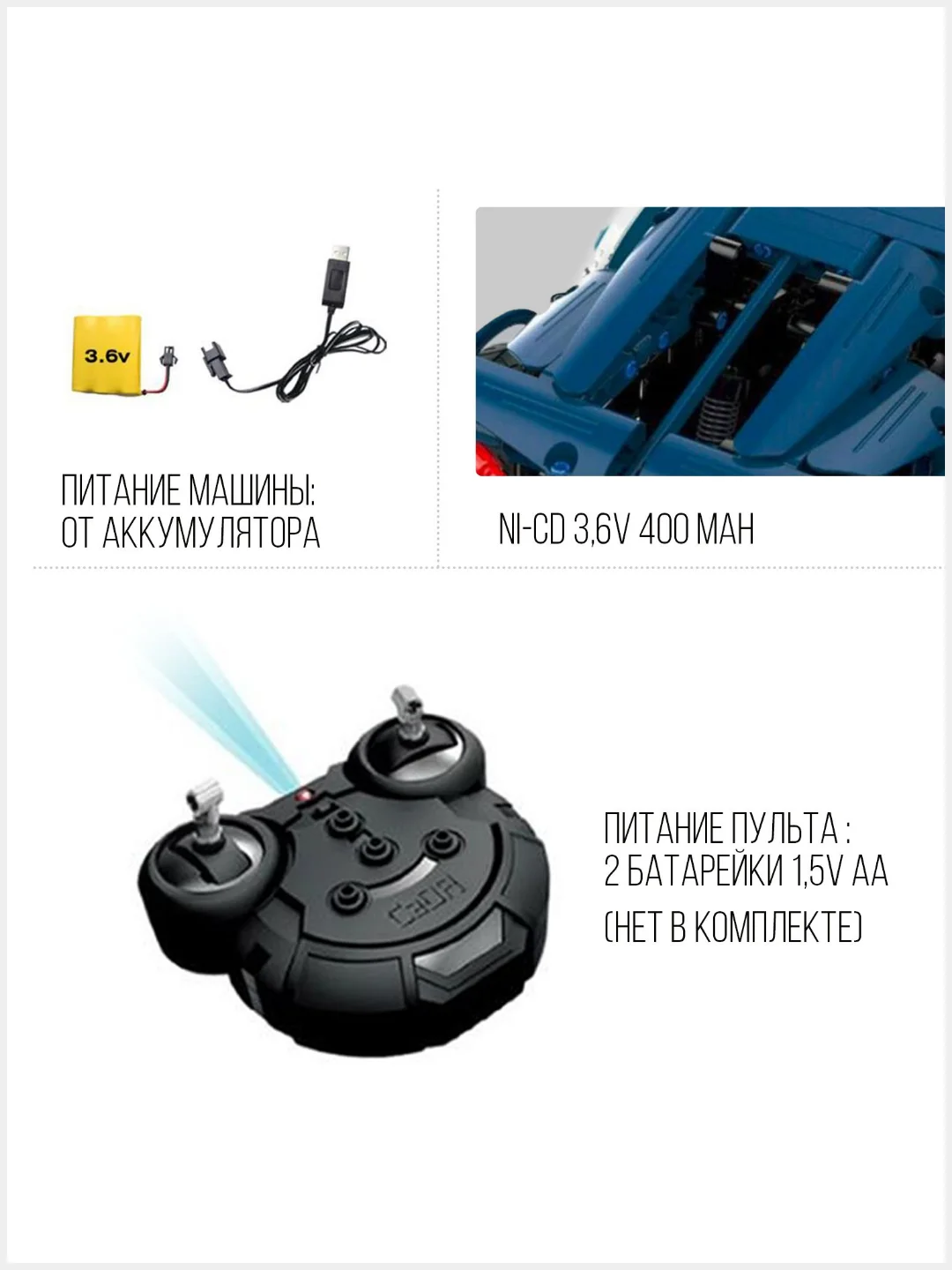 Синий конструктор CaDA, радиоуправляемый (C51301W, C51053W, C51304W, C51051W, C51101W)