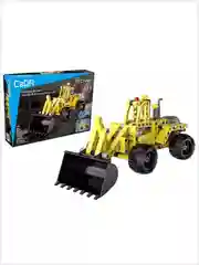 Желтый конструктор CaDA Technic, автокран, экскаватор, инерционный (C52014W, C52013W)