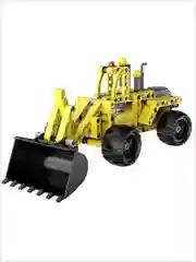 Желтый конструктор CaDA Technic, автокран, экскаватор, инерционный (C52014W, C52013W)